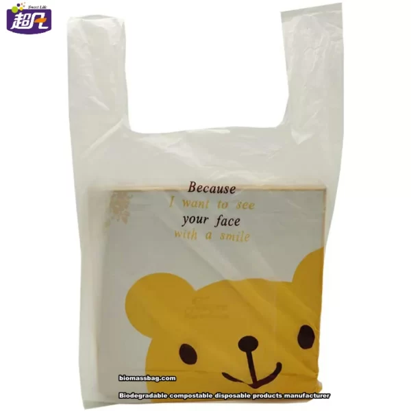 wholesale PE mix cornstarch biodegradable shopping bag