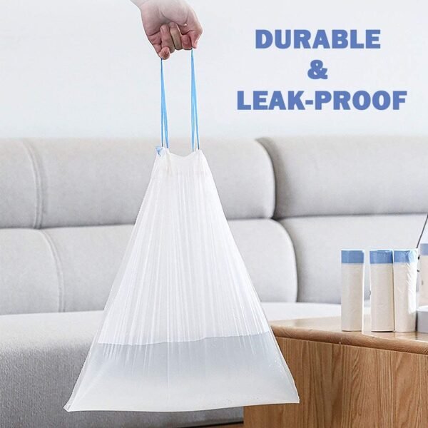 PLA waste bag with drawstring