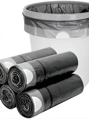 Disposable drawstring trash bags