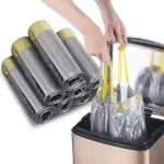 Disposable drawstring trash bags